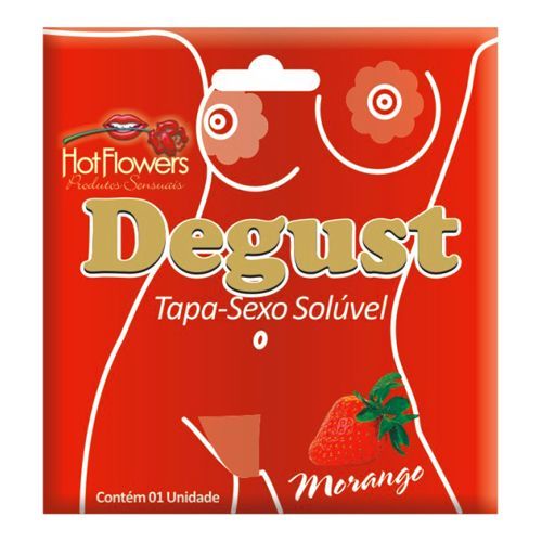 TAPA SEXO COMESTÍVEL - SABOR MORANGO CHAMPANHE