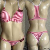 CONJUNTO ESTILO NADADOR LISTADO TAM. GG. REF 1633 VERMELHO