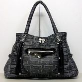 BOLSA PEOPLE COR PRETO COM MESCLADO - REF: 19618